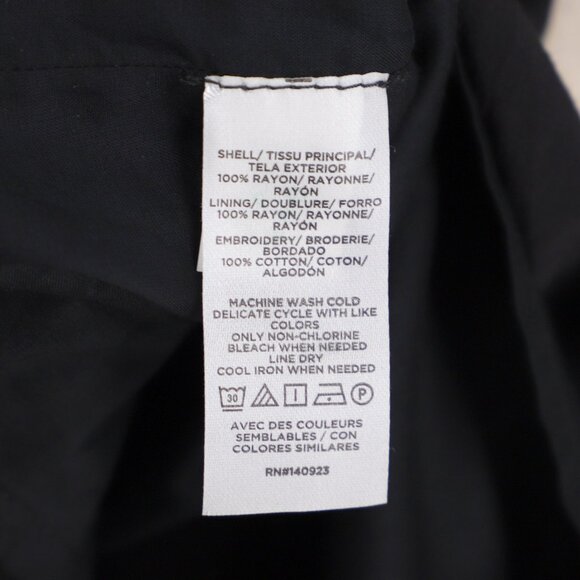 NWT ANN TAYLOR LOFT Polka Dotted Tiered Swing Mini Dress Black/White Size LP - Picture 8 of 9